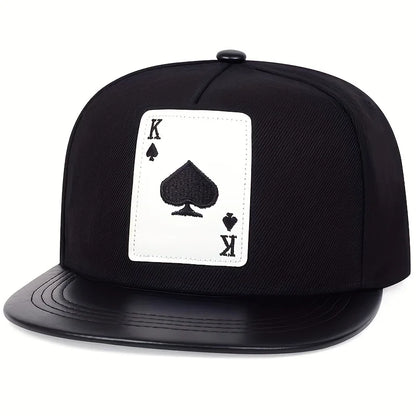 Fashion Hip Hop Baseball Cap Poker Embroidery Personalized Hat Men Women Cotton Snapback Hats