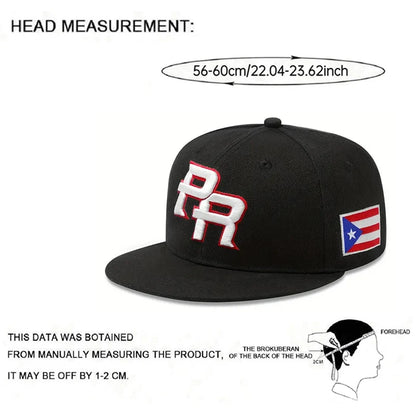2025 Fashion and Creative New Flat Edge Hat PR Puerto Rico Side Flag Hip Hop Hat Snaoback Caps