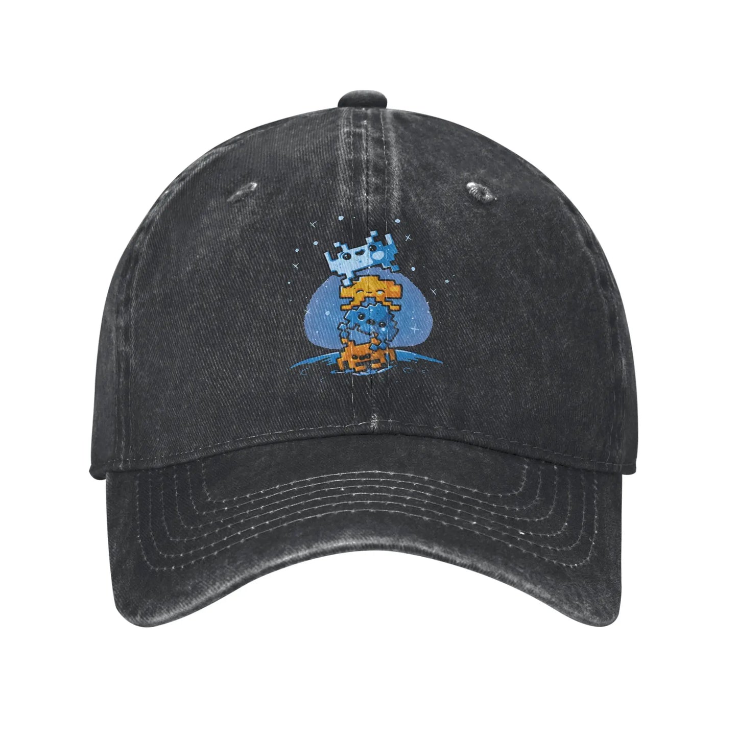 Vintage Space Invaders Baseball Cap Snapback Cap Press Start To Play