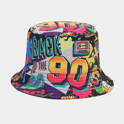 Summer Vintage 80 90 Party Graffiti Bucket Hat Men Women
