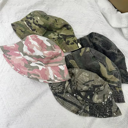 Japanese Tooling Camouflage Outdoor Mountaineering Sun Protection Bucket Hat