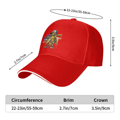Funny Banana Drip American Flag Baseball Cap