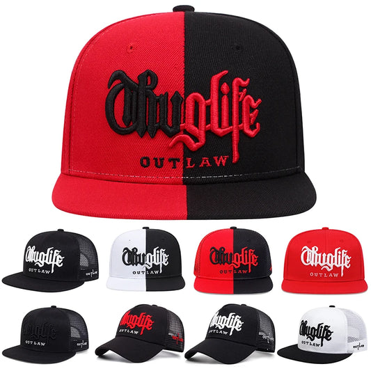 2025 Fashion Fastball CAP Thug Life Embroidery Hip Hop Baseball Cap Snapback Hat
