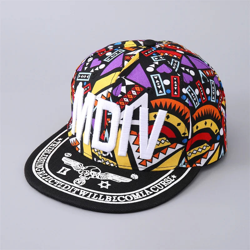 New Munchies Watermelon Donut Print Hat Embroidery Snapback Cap Men's Women's