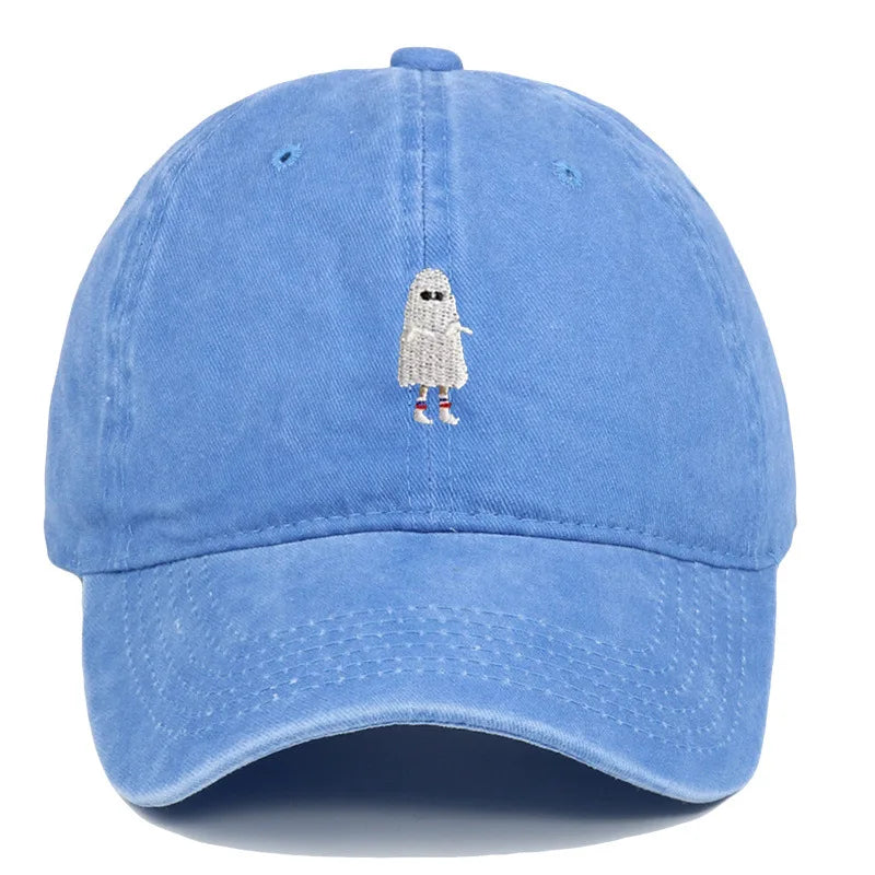 Halloween Ghost Embroidered Baseball Hat