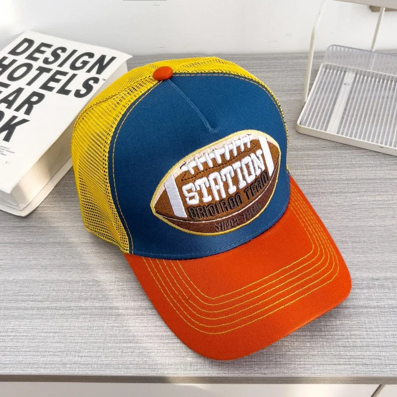 American Retro Baseball Cap Mesh Breathable UPF50+