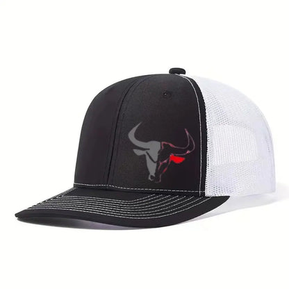 Casual Bull Head Print Summer Baseball Cap Mesh