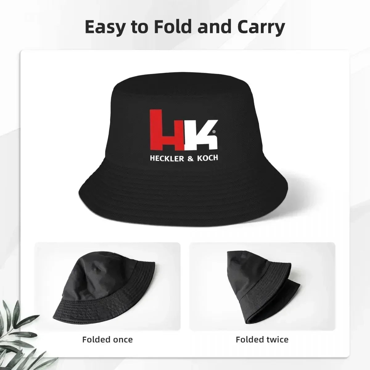 Summer Travel Headwear Heckler Koch HK Accessories Bucket Hat