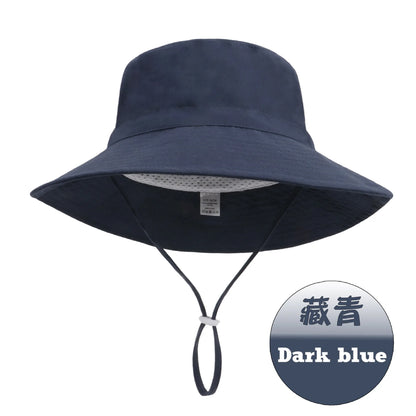 Summer Big Brim For Child Soft Breathable For Boys And Girls Outdoor Bucket Hat