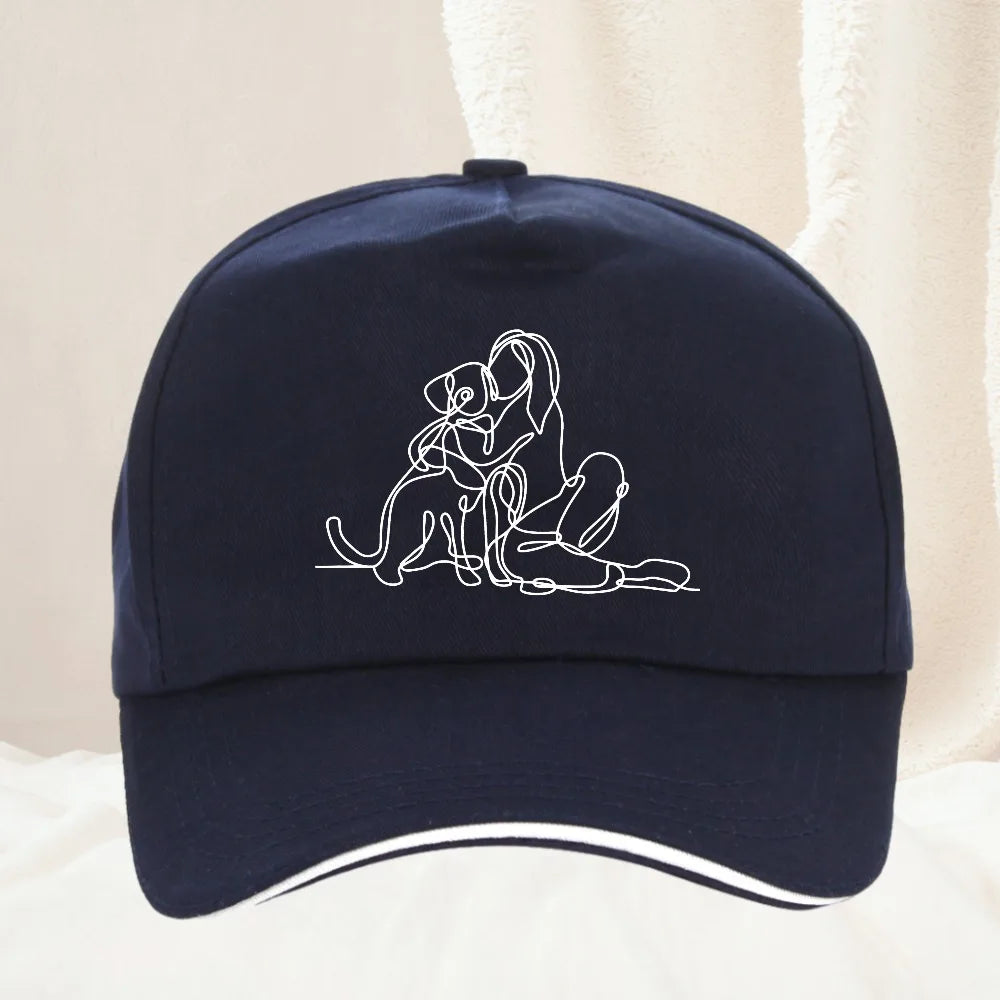 Classic Retro Dog Mom Printed Baseball Cap