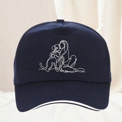 Classic Retro Dog Mom Printed Baseball Cap
