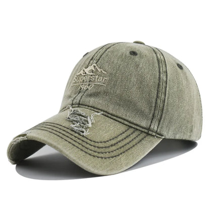 Korean Letters Mountain Embroidered Baseball Cap