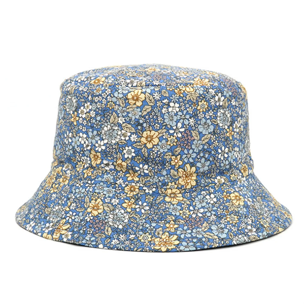 Spring and Summer Small Floral Print Bucket Hat