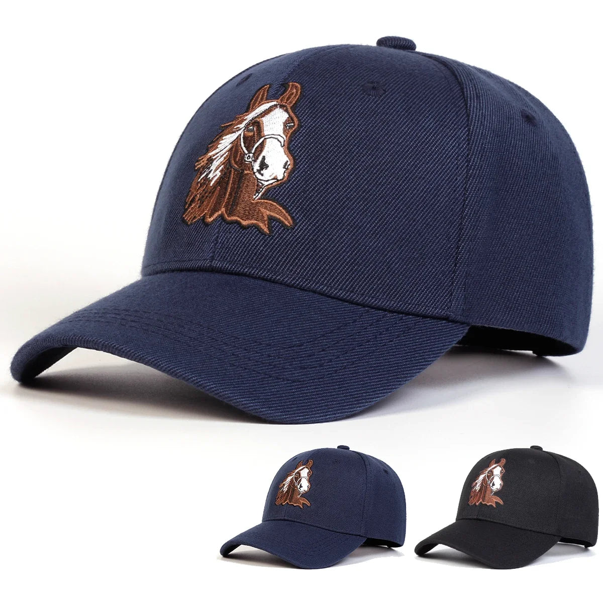 Unisex Horse Embroidery Baseball Caps