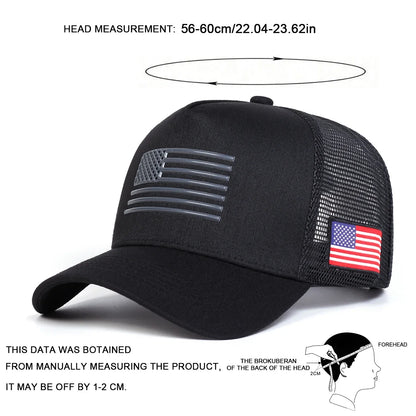 Unisex American Flag Embroidery Baseball Caps