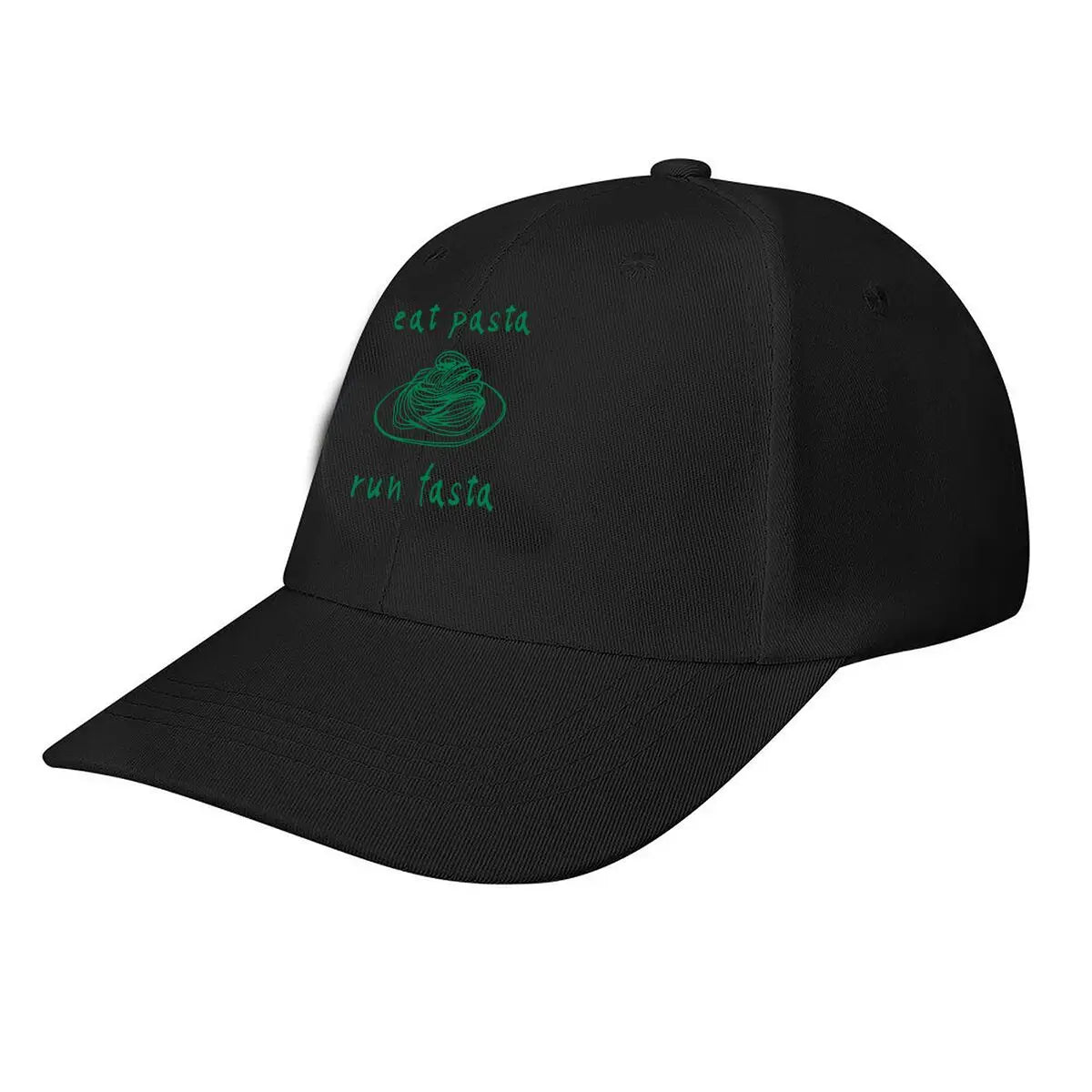Pink Baseball Cap Eat Pasta Run Fasta Baseball Cap