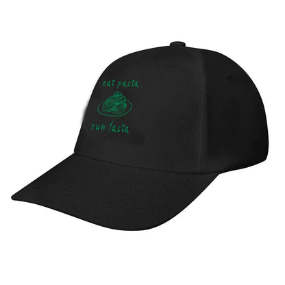 Pink Baseball Cap Eat Pasta Run Fasta Baseball Cap