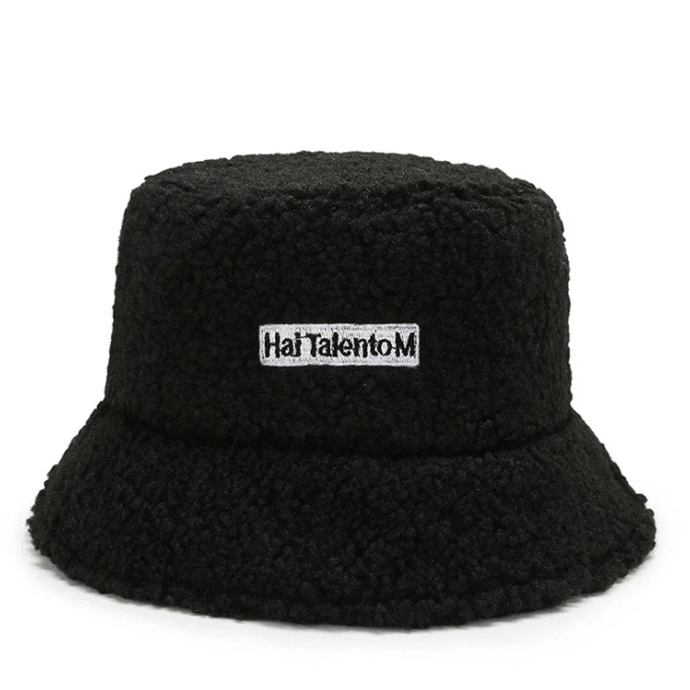 Warm Bucket Hat Unisex Winter Fleece Fisherman Cap