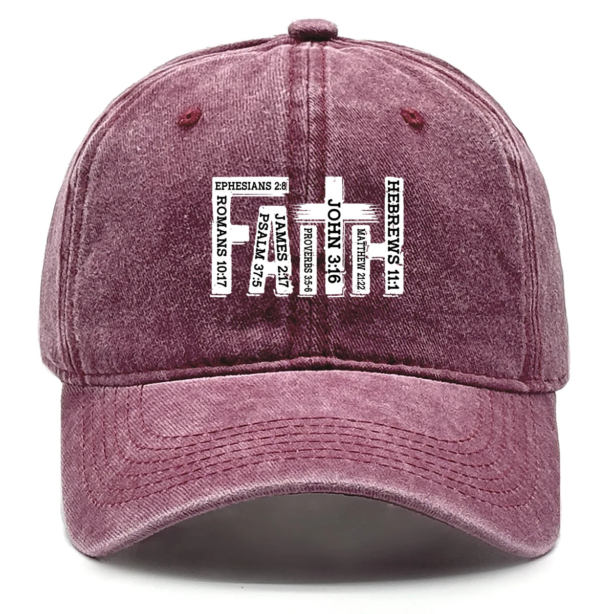 Baseball Cap Black White FAITH