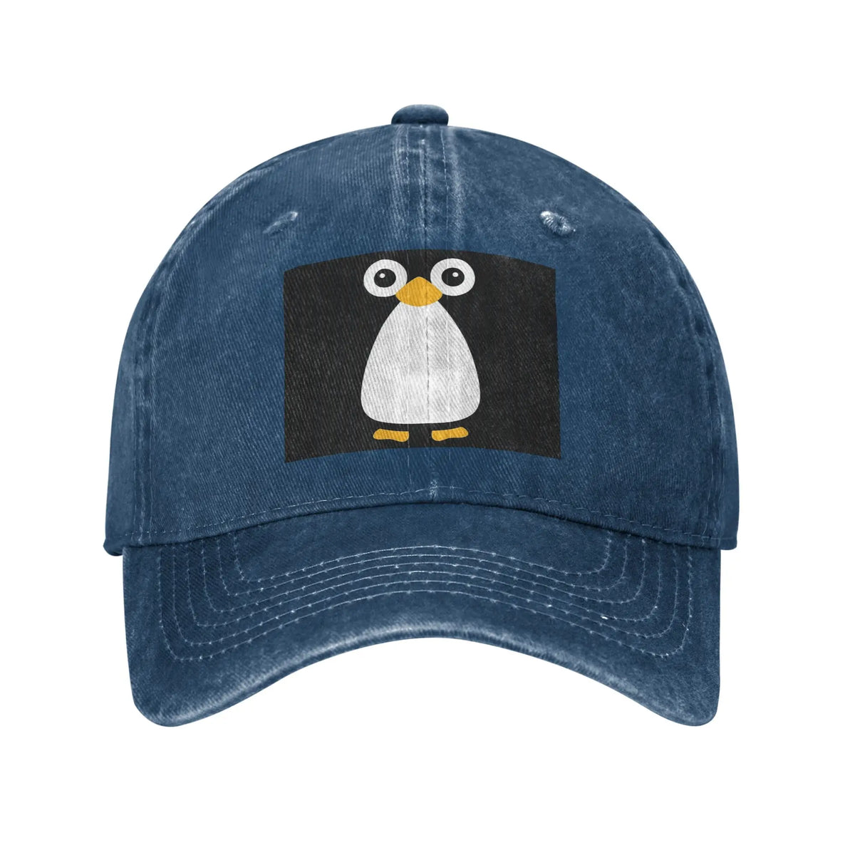 Cute Vector Penguin Denim Cap