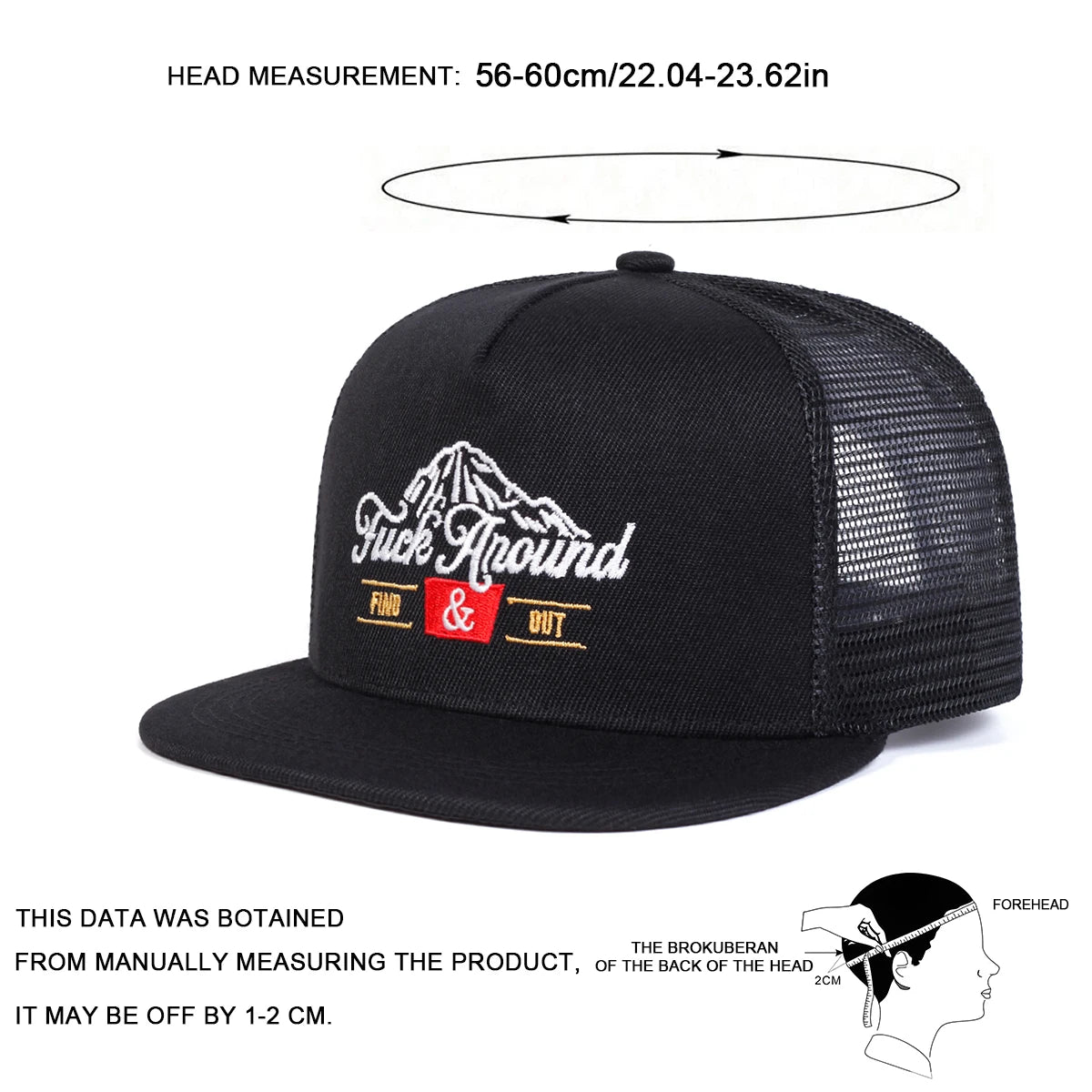 Unisex ANOUND Letter Embroidery Hip-hop Snapback Caps