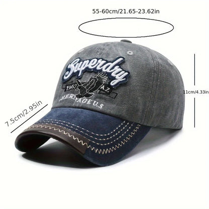 Unisex Sporty Cotton Washed Baseball Cap - Stylish ORIGINAL THE BLACK Letter Embroidery