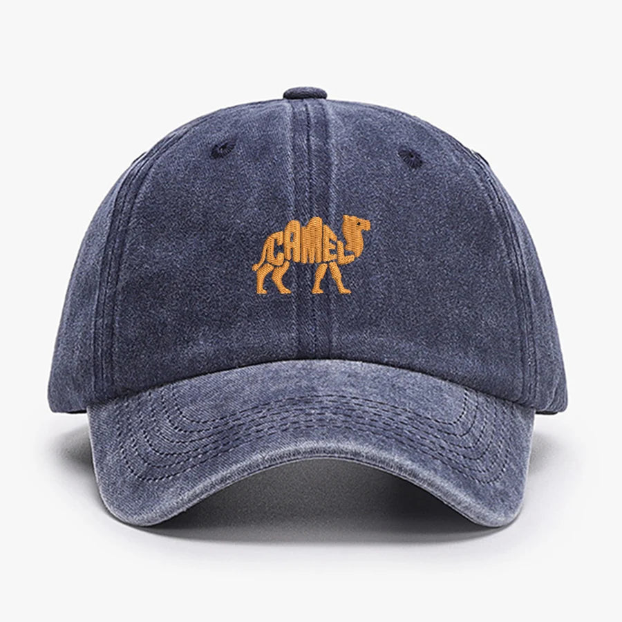 Embroidered Camel Cotton Baseball Caps Vintage Men Women