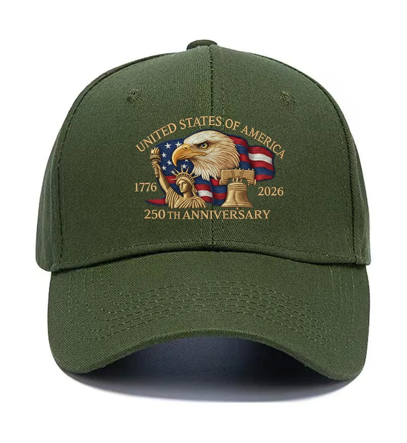 250th Anniversary Hat USA Patriotic Baseball Caps Eagle Embroidered Baseball Hats For Men Women