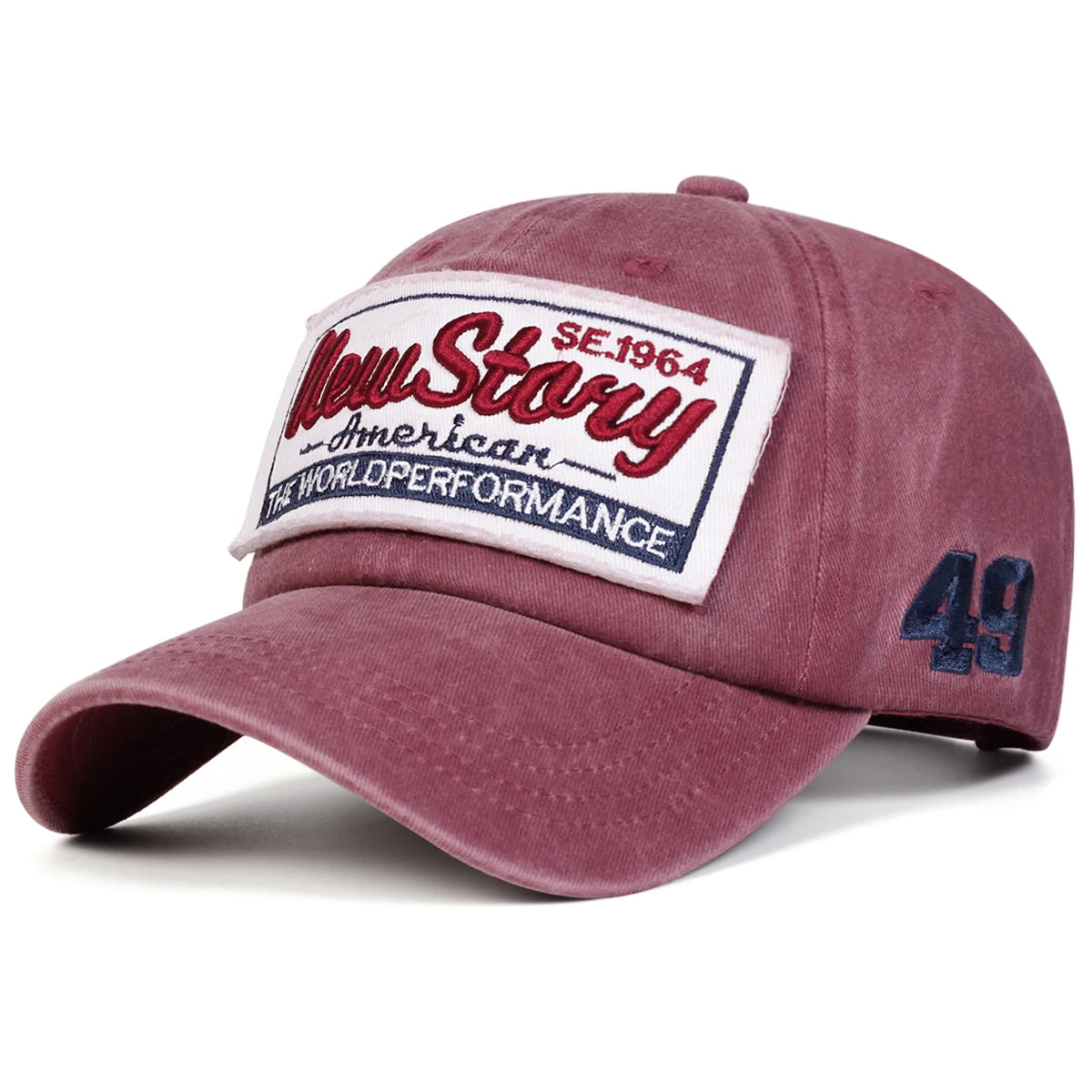 NEW STORY Letter Embroidery Wash Baseball Caps