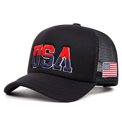 USA Side Embroidered American Flag Baseball Hat