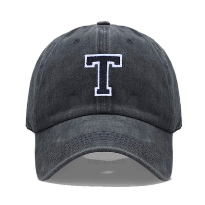 Initial Letter A-Z Embroider Baseball Cap