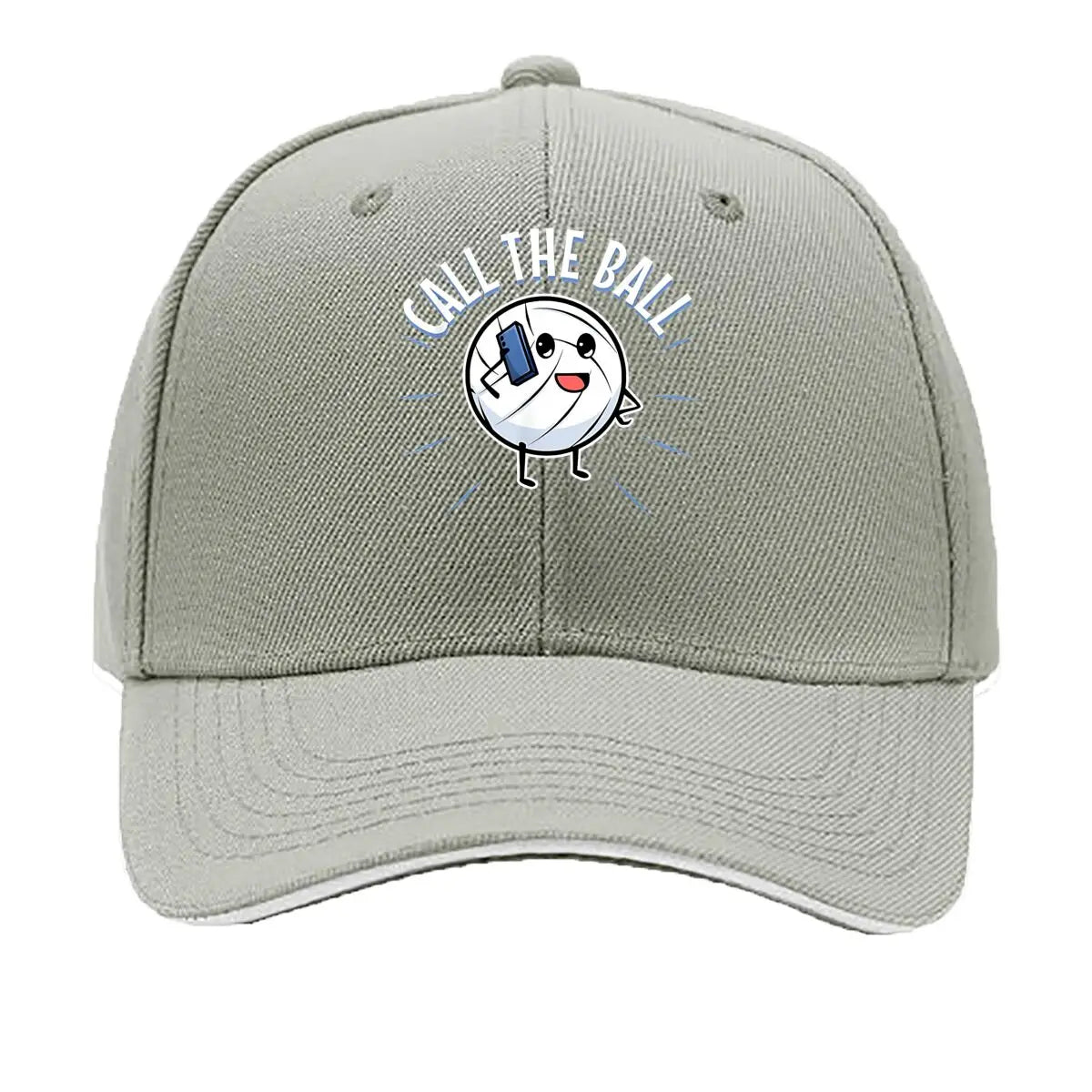 Call The Ball Volleyball Cartoon Black Sandwich Baseball Cap