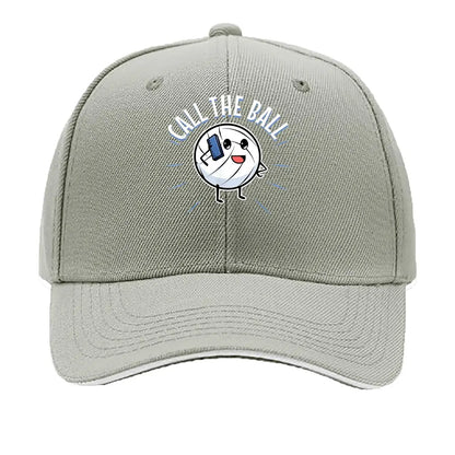 Call The Ball Volleyball Cartoon Black Sandwich Baseball Cap
