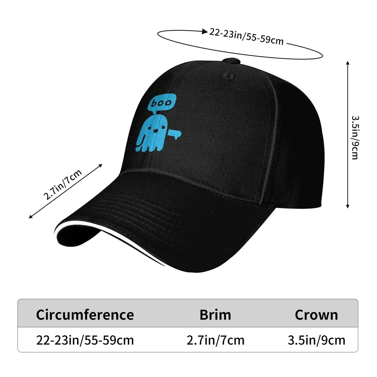 New Blue Ghost Of Disapproval Casual Baseball Cap