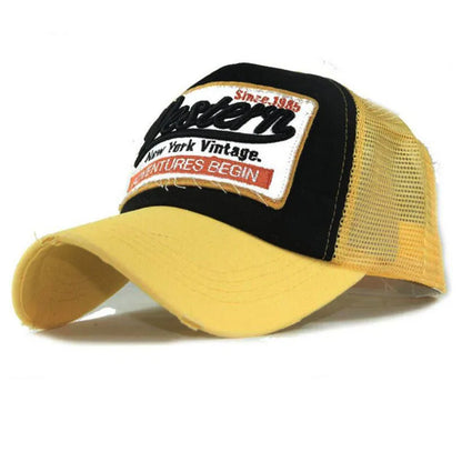 Baseball Men Trendy Black Retro Brooklyn Letter Embroidery Baseball Cap
