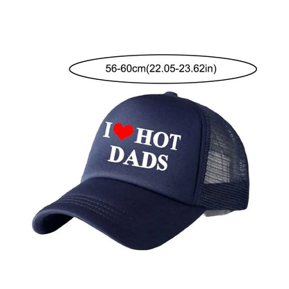Fashion Letter Printing I Love Hot Dad Hats Baseball Hat For Man Women