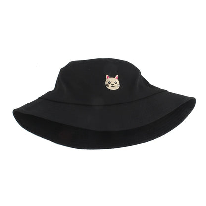 New Soild Color Bucket Hat Cartoon Cute