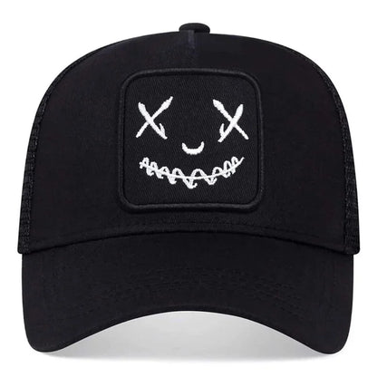 Men Women Smile Face Embroidery Baseball Caps