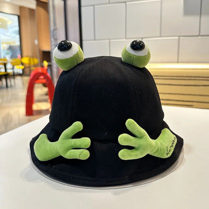 2024 New Cute Big Eyes Frog Bucket Hats