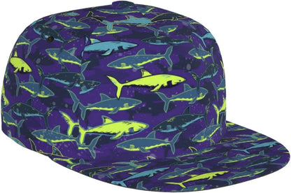 Funny Sharks Baseball Cap Outdoor Ocean Shark Snapback Baseball Hat For Men Women