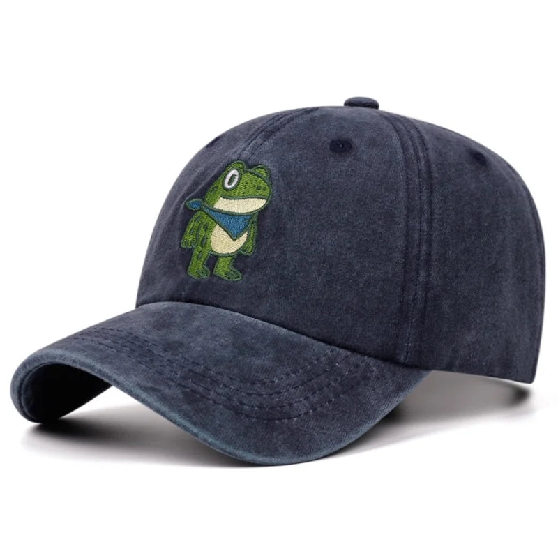 Cartoon Frog Resists Cotton Cap Unisex Baseball Cap