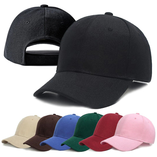 Solid Color Baseball Caps For Women Men Summer Sun Hats