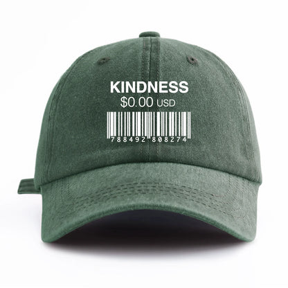 KINDNESS Print Washed Baseball Cap For Adults