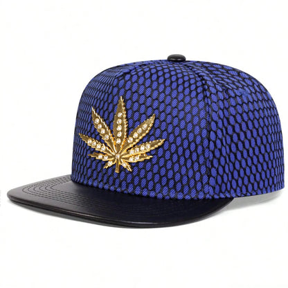 Unisex Diamond Hemp Leaf Label Snapback Hats