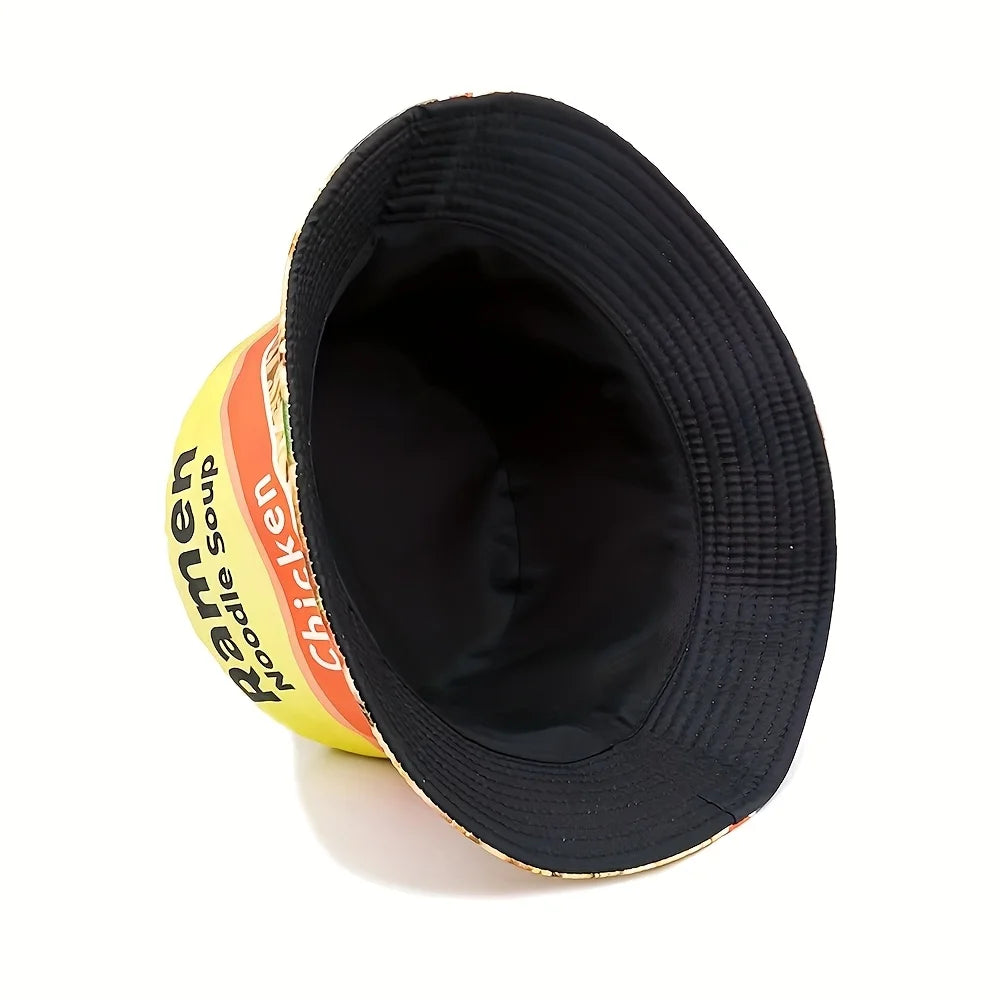 New Lamian Noodles Soup Printed Fisherman's Hat Bucket Hat