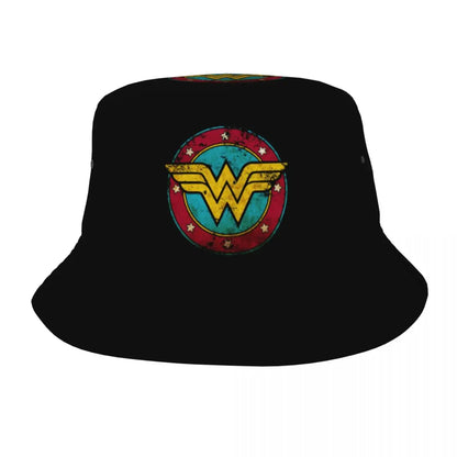 Vintage Superhero Comic Book Collection Pattern Bucket Hat