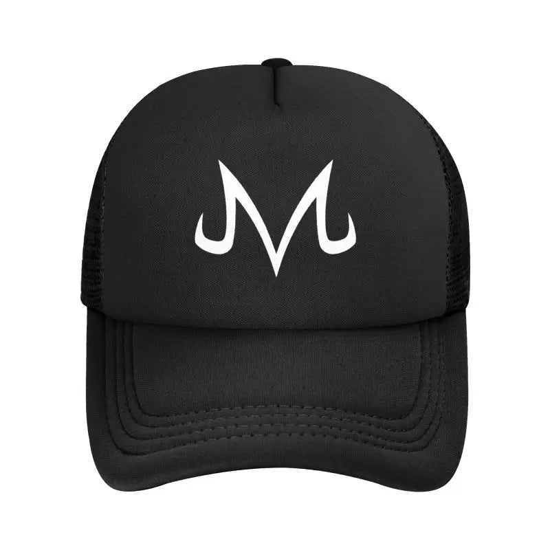 Majin Buu Print Mesh Net Caps Solid Color Baseball Cap