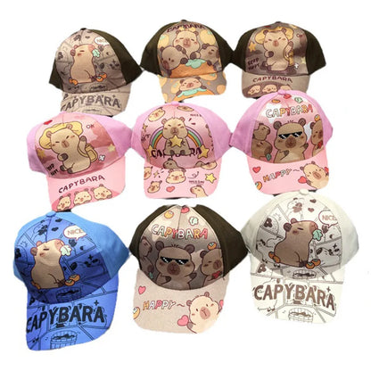 Children's Cartoon Capybara Printed Cute Capybara Hat Lovely Kids Baseball Cap