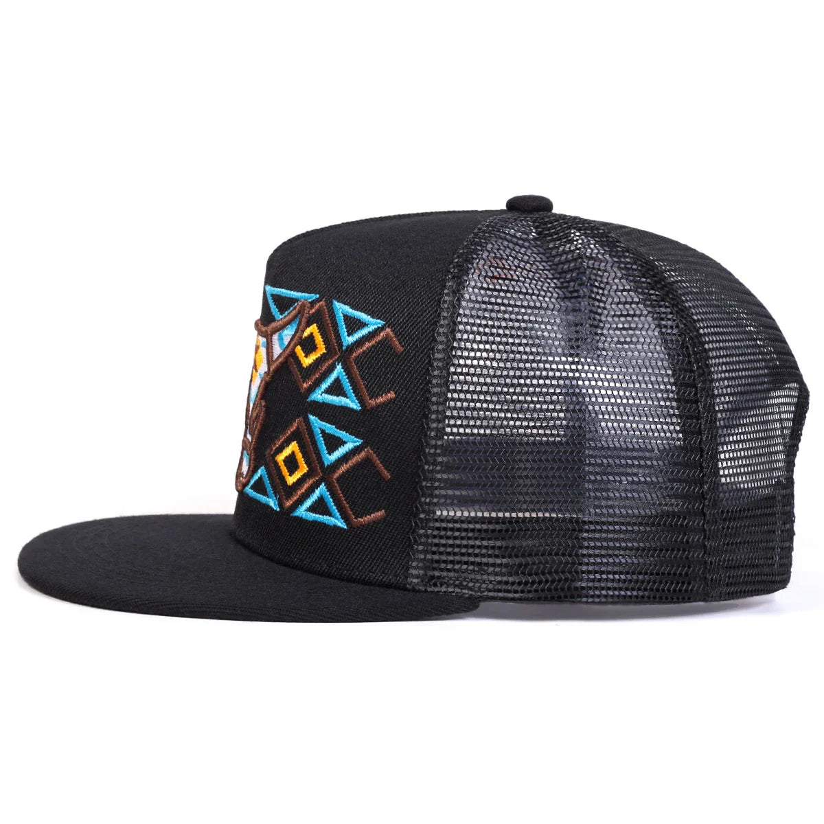 Unisex Ox Head Embroidery Hip-hop Net Hats