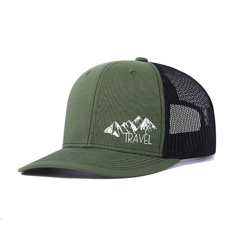 Peak TRAVEL Curved Adult Baseball Cap for Men Women Outdoor Mesh Duck Hat